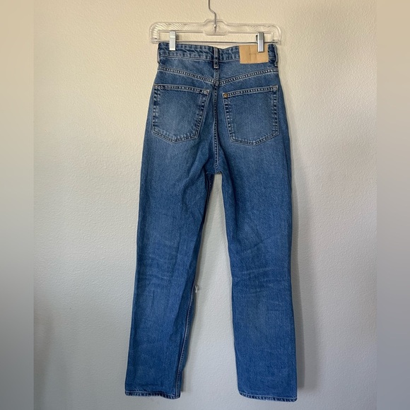 &DENIM 90s Distressed Straight Medium Wash Leg Jeans Women’s Size 2 - Picture 2 of 16